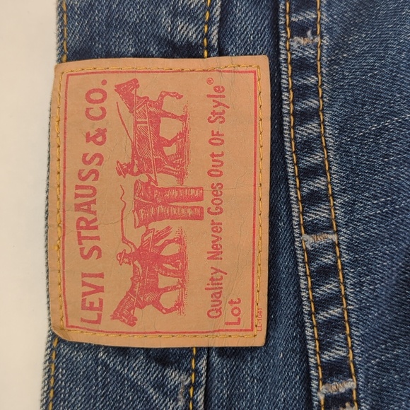 Levi's Type 1 Tough Boot Distressed Denim Bootcut Y2k Jeans 12 M Blue - Picture 6 of 16